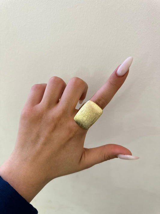 14K Altın Kaplama Eskitme Yüzük
