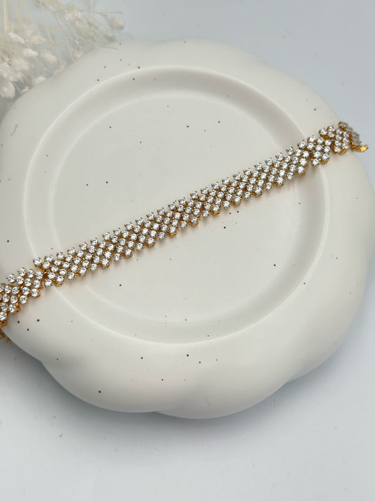 22 Ayar Micron Altın Kaplama Zirkon Bileklik