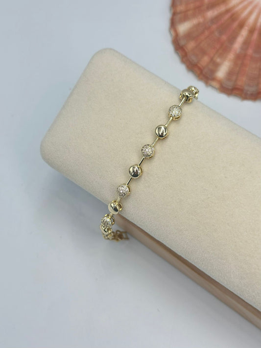 Sıralı Zirkon Taş Detay Çelik Bileklik