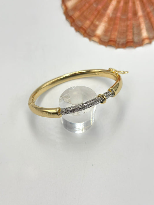 Çift Renk Halka Detay Kelepçe (Çelik)