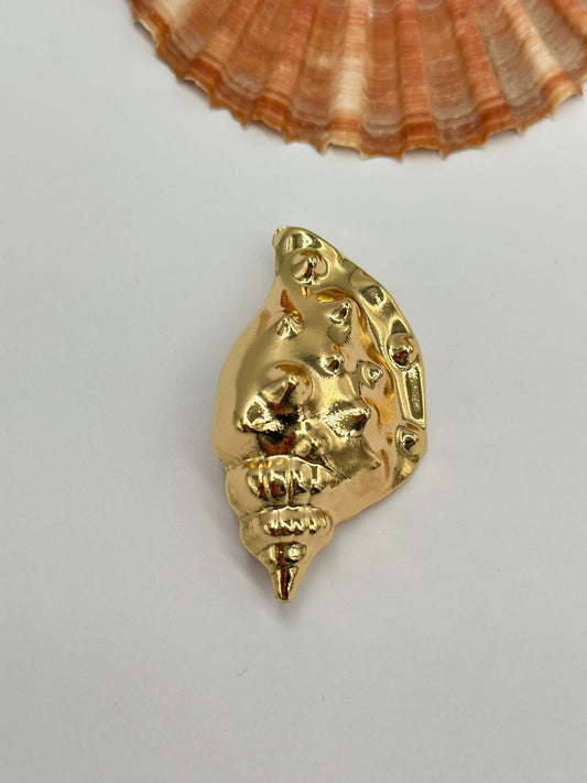 Gold Deniz Kabuğu Broş