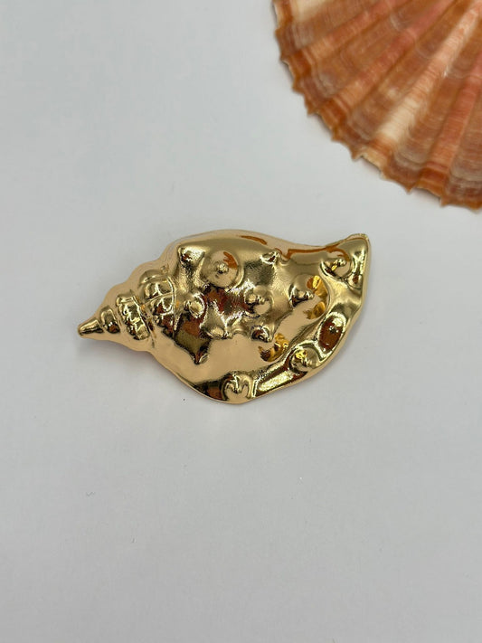 Gold Deniz Kabuğu Broş