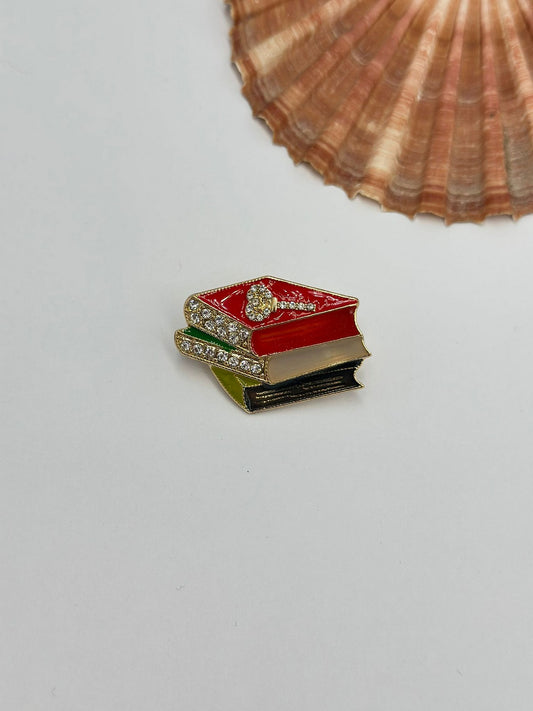 Zirkon Taş Detay Kitap Broş