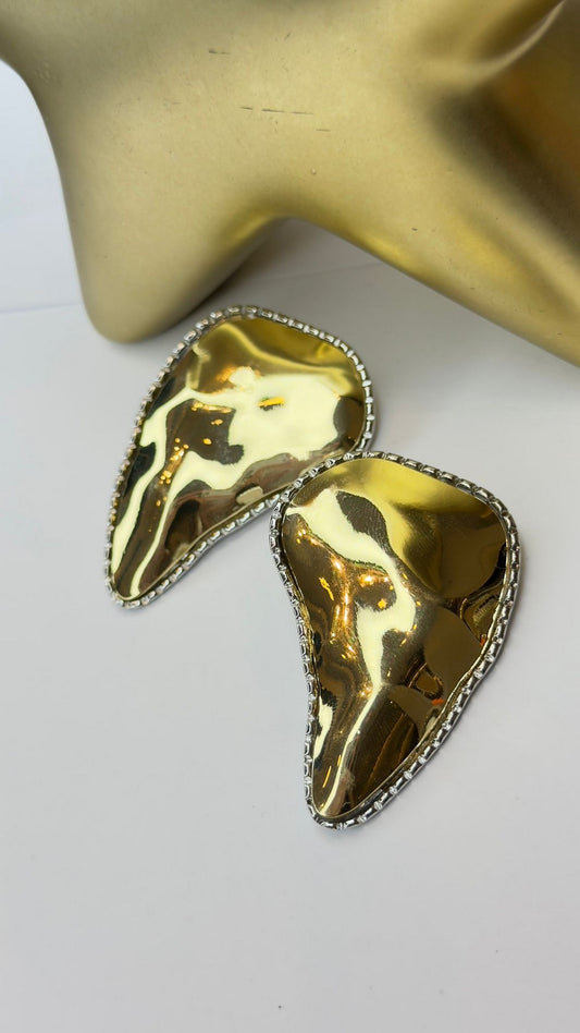 Asimetrik Küpe (Pirinç Kaplama)