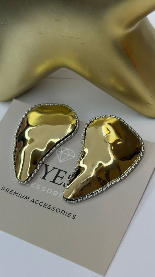 Asimetrik Küpe (Pirinç Kaplama)