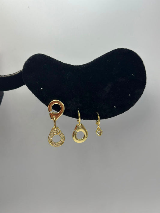 Kanca Detay Çelik Set Küpe