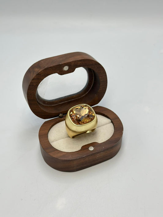 Baget Taş Bronz Kaplama Yüzük