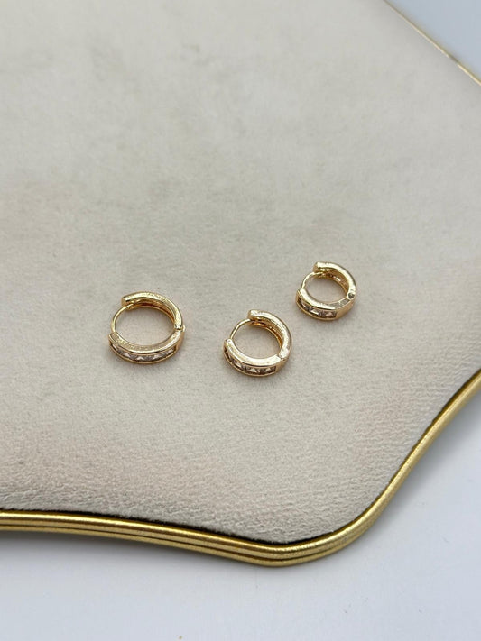 Baget Taş Set Küpe (Çelik)