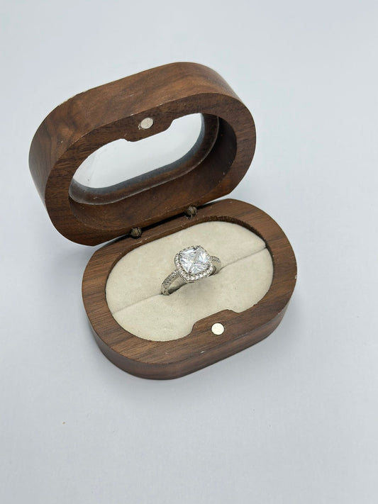 Baget Taş Yüzük (Ayarlamalı) (Pirinç Kaplama)