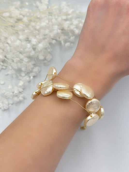 Barok İnci Detaylı Çoklu Görünüm Bileklik
