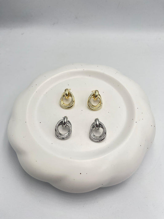 Burgu Detay Minimal Küpe (Çelik)