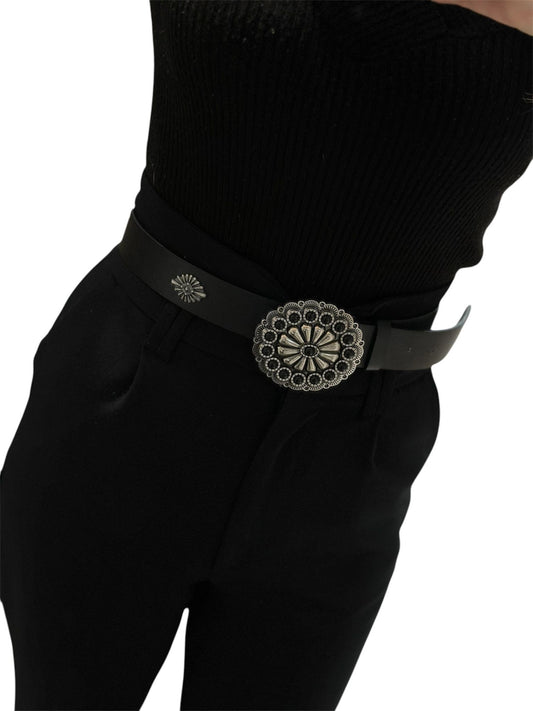 Çiçek Vintage Detay Orta Boy Kemer (95Cm)