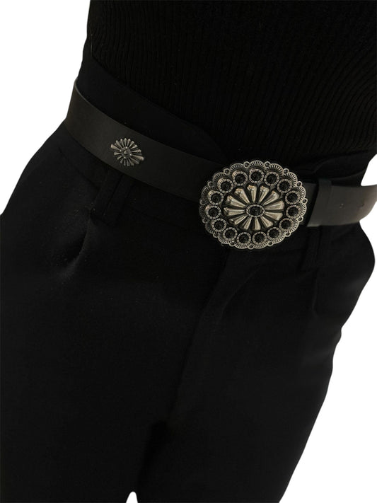 Çiçek Vintage Detay Orta Boy Kemer (95Cm)