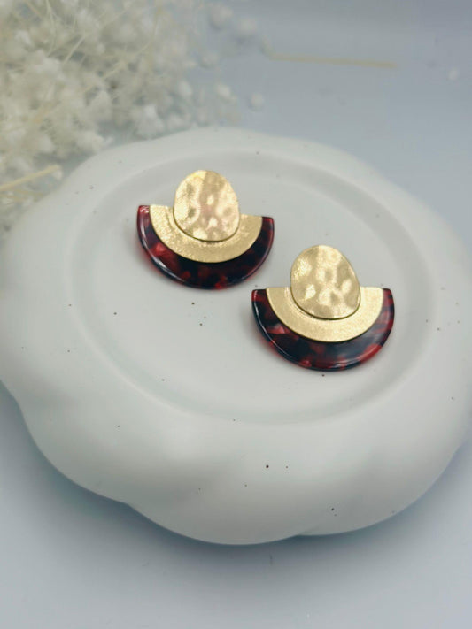 Desen Detay Yelpaze Küpe