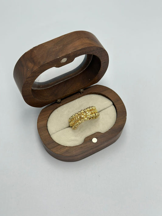 Dorika Detay Yüzük (Pirinç Kaplama) (Ayarlanabilir)