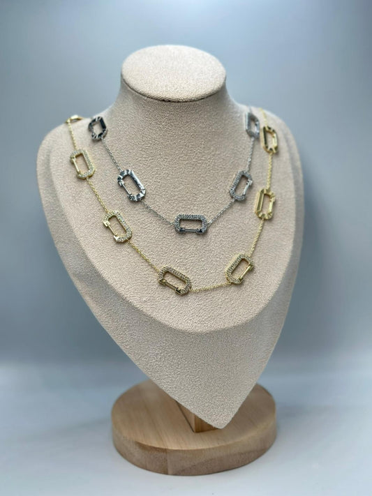 Geometrik Kolye (Çelik) (48Cm)