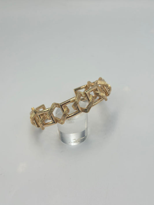 Geometrik Rose Kelepçe (Çelik)