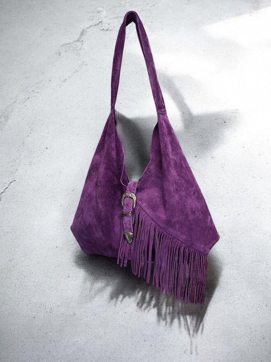 Hakiki Süet Püskül Detaylı Byyeşo Çanta