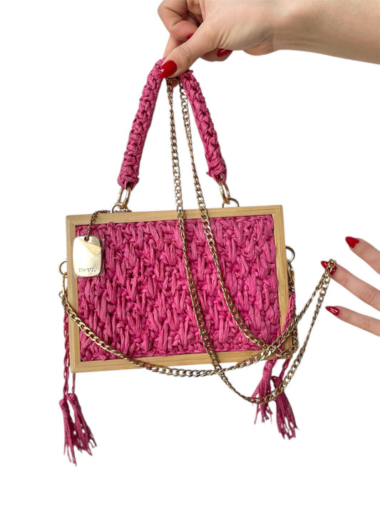 Hasır Örgü Detaylı Tasarım Byyeşo Çanta