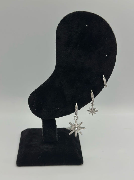 İnci Ve Yıldız Detay Set Küpe