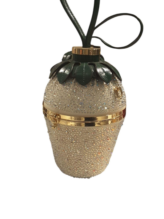 İthal Tasarım Taş Detaylı Çilek Çanta