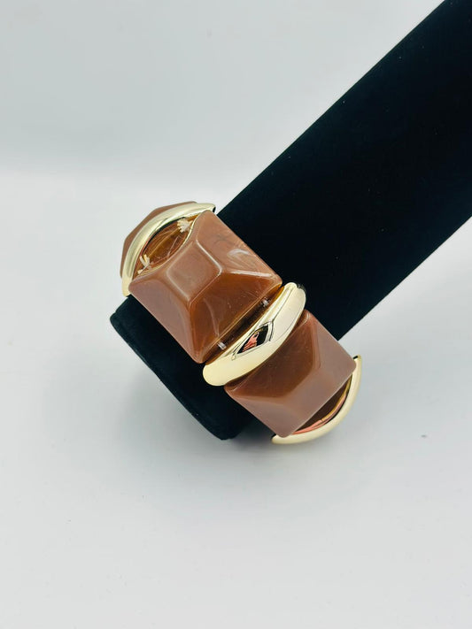 Kare Detaylı Lastikli Kemik Bileklik