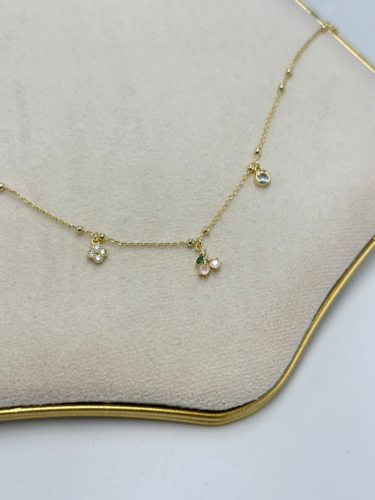 Kiraz Detaylı Çelik Halhal