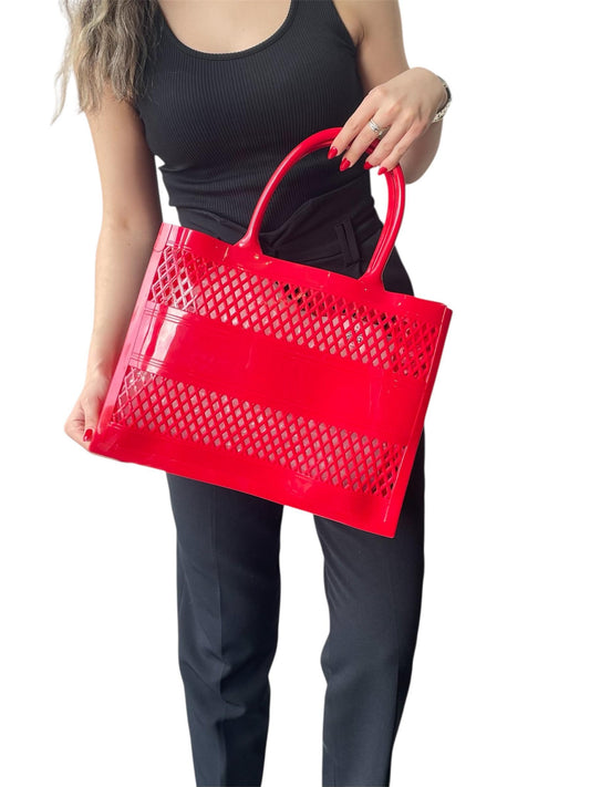 Kırmızı Ve Mor İçi Boş Plaj Çantası