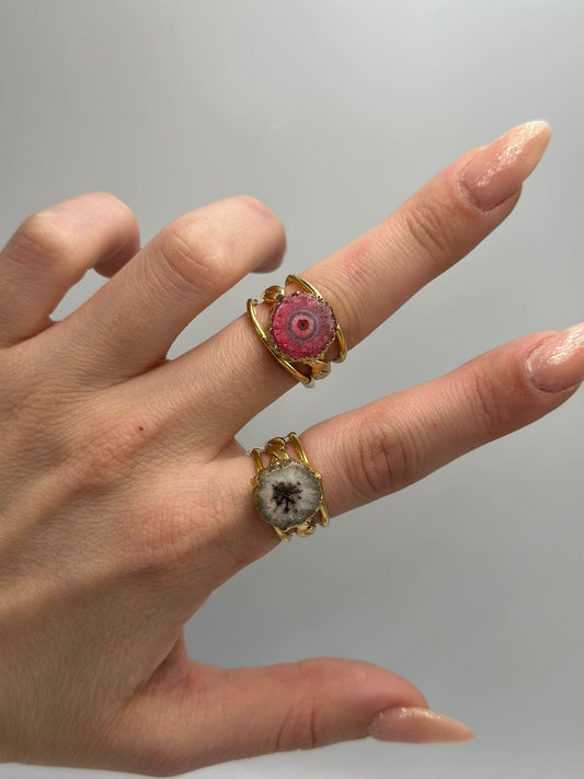 Kuvars Doğal Taş Yüzük