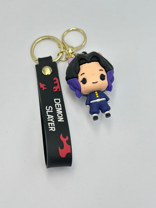 Mor Saçlı Kız Detay Anahtarlık