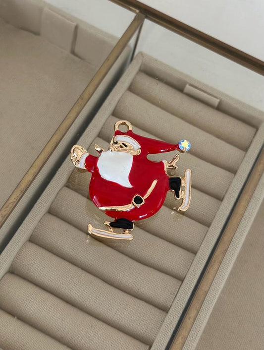 Neşeli Noel Baba Detaylı Şirin Broş