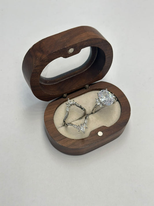 Oval Kesim Set Yüzük (Ayarlanabilr)