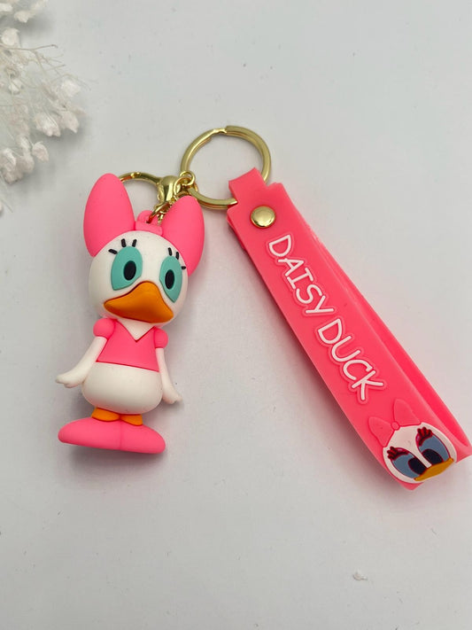 Pembe Daisyy Duckk Figürlü Anahtarlık