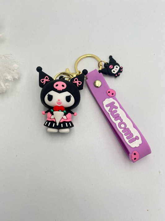 Pembe Detaylı Kuroomi Figür Anahtarlık