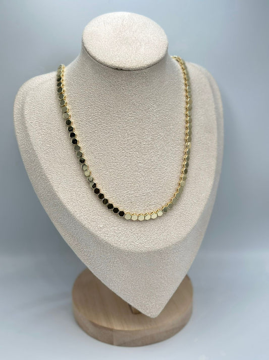 Petek Detay Çelik Kolye