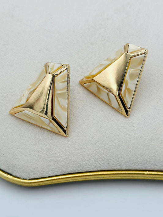 Plaka Kenar Ve Leopar Detay Küpe