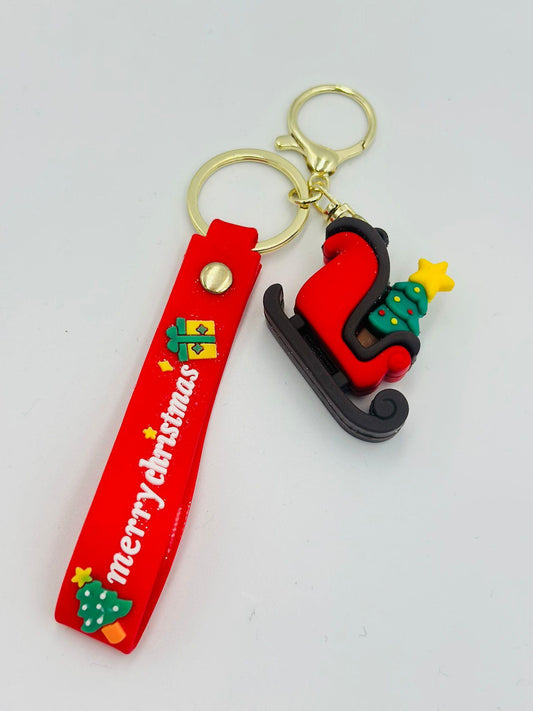 Renkli Kayak Yılbaşı Anahtarlık