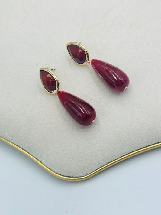 Sallantılı Premium Seri Damla Küpe