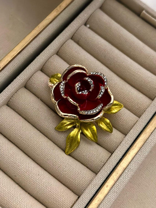 Taş Detaylı Gğl Figürlü Broş