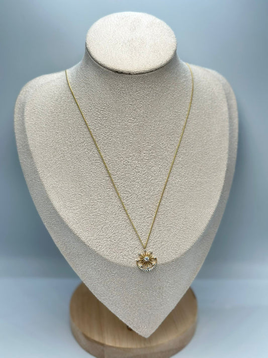 Zirkon Taş Detay Yıldız Kolye (Çelik) (45Cm)