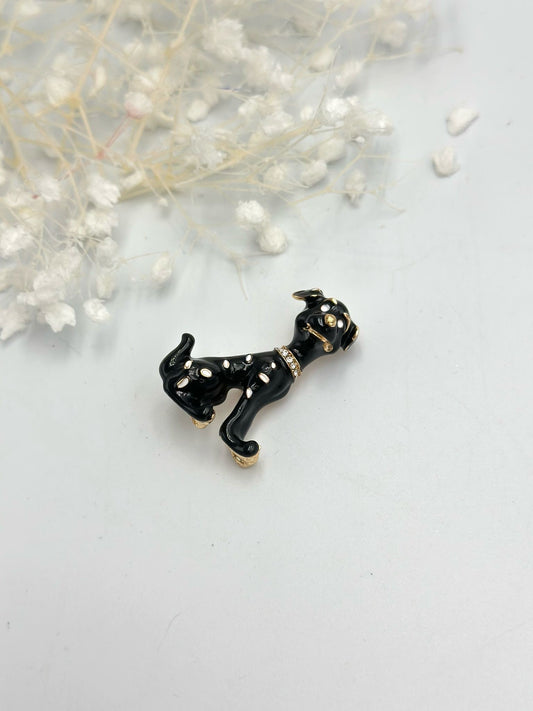 Zirkon Taş Detaylı Köpek Broş