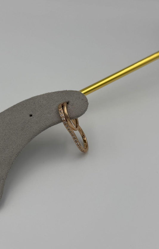 Zirkon Taş Detaylı Sıkıştırmalı Kıkırdak Küpe