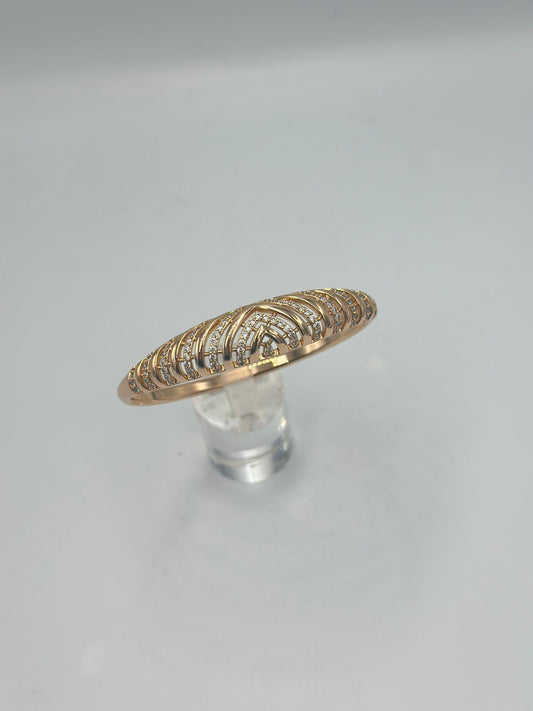 Zirkon Taş Rose Çelik Kelepçe