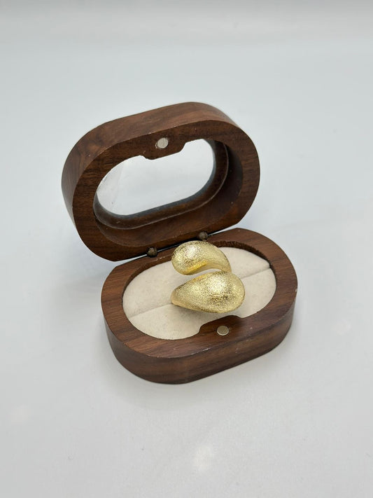 14K Altın Kaplama Sarmal Yüzük