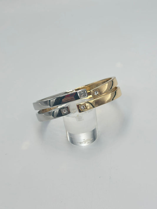 2 Sıra Detaylı Baget Taş Detaylı Kelepçe (Çelik)