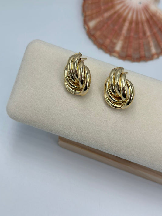 Düğüm Detaylı Çelik Küpe