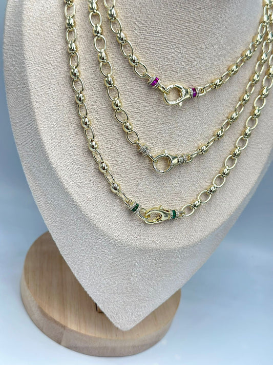 Kristal Taş Detay Kolye (Çelik)