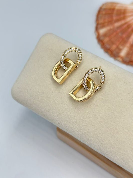 CD Zirkon Taş Detay Küpe (Çelik)