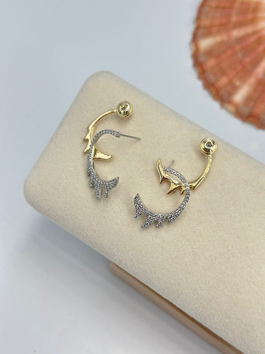 Çift Kullanım Minimal Küpe (Çelik)