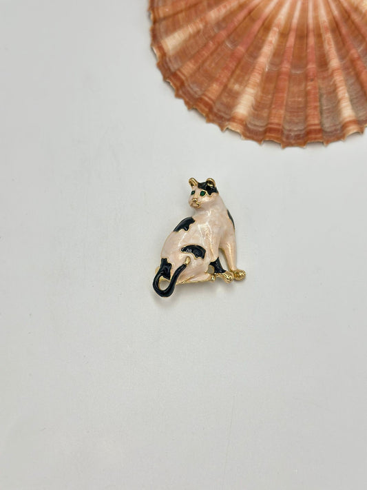 Sedefli Kedi Broş